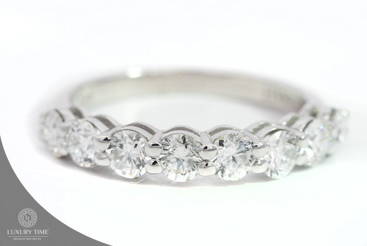 0.13CT Half Eternity Band Set In 9Ct White Gold
