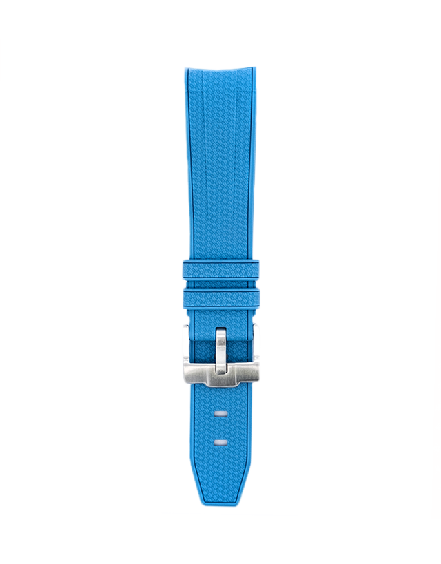 Blue Rubber Omega x Swatch Moonwatch Strap