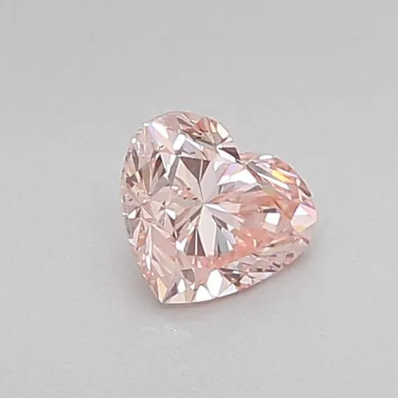 0.47ct Heart Lab Grown Diamond (Colour Fancy Intense Orange Pink, Clarity SI2, IGI Certified)