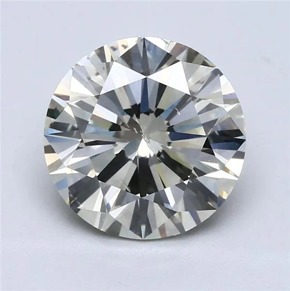 5.01ct Round Natural Diamond (Fancy Light Gray, Clarity SI2, Cut GD, GIA)