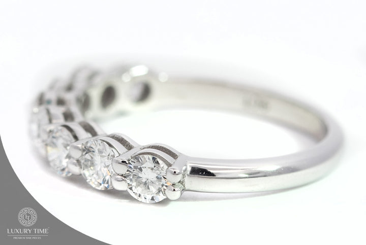 0.13CT Half Eternity Band Set In 9Ct White Gold