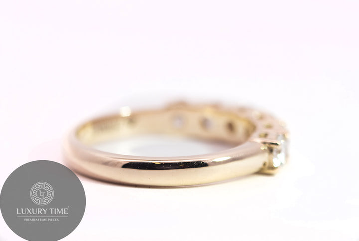 0.17CT Half Eternity Band Set In 9CT Yellow Gold