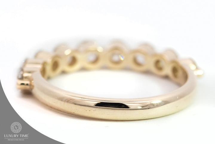 0.10CT Half Eternity Band Set In 9CT Yellow Gold