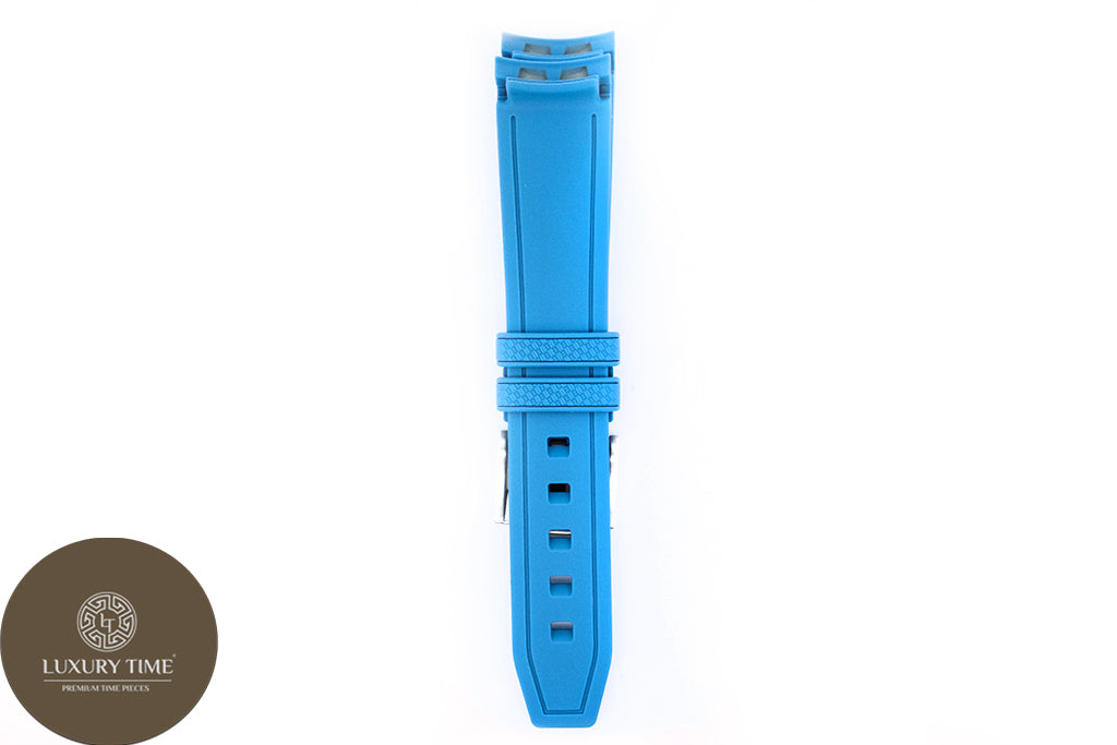 Blue Rubber Omega x Swatch Moonwatch Strap