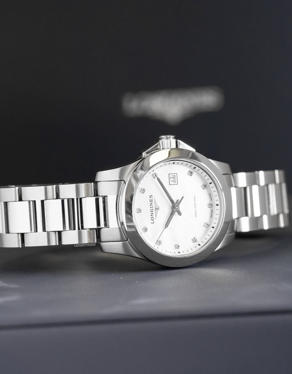 Longines Conquest Quartz White Dial Steel Ladies Watch