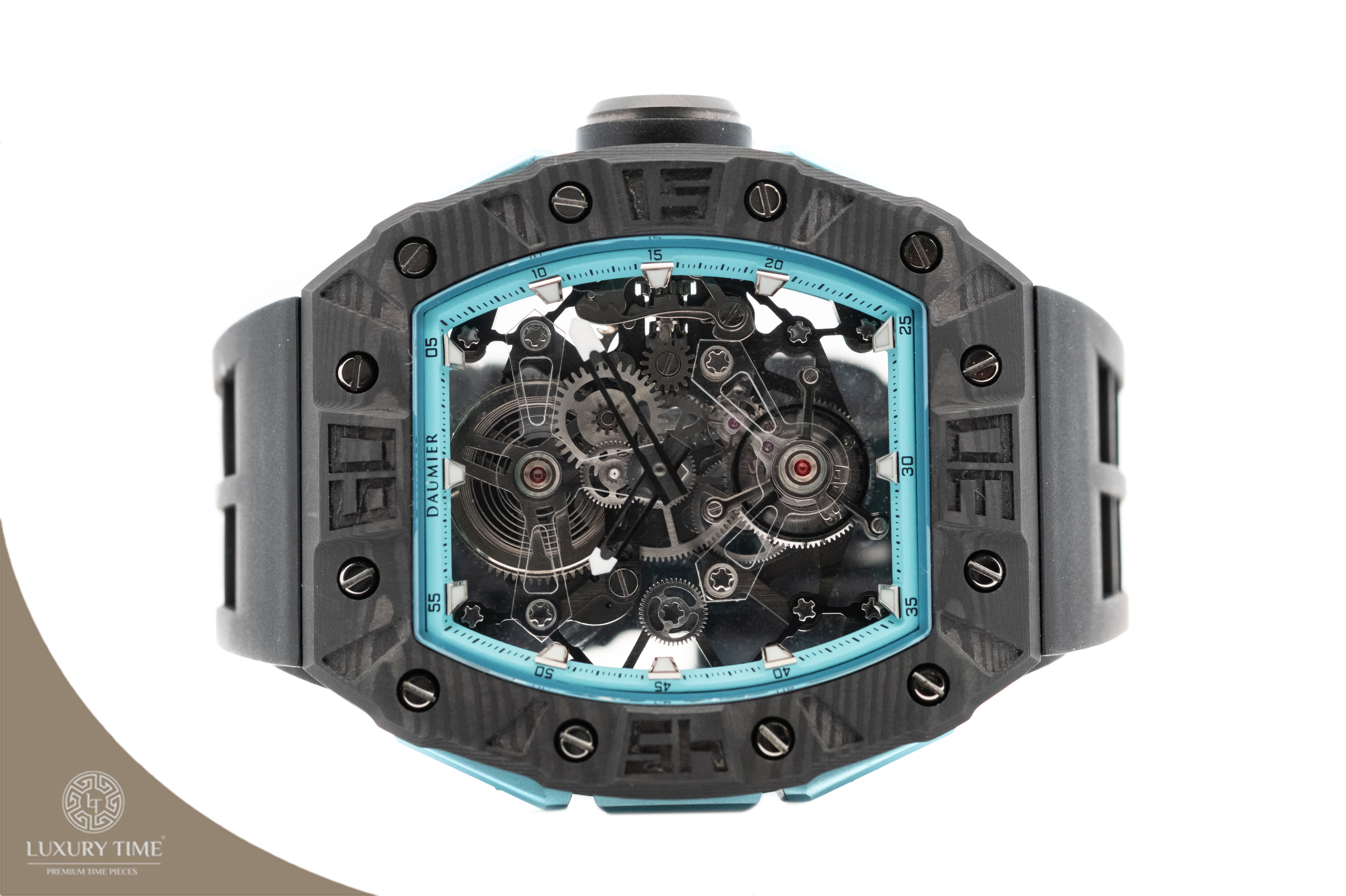 Daumier Skeleton Tourbillon Black & Blue Men's Watch