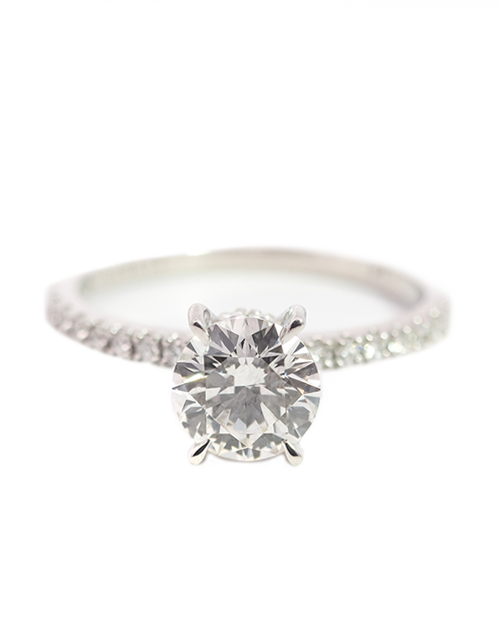 1.CT Round Brilliant Diamond Ring Set In Platinum - Lab Grown Diamonds