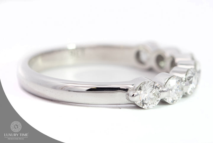 0.14CT Half Eternity Band Set In 9CT white Gold