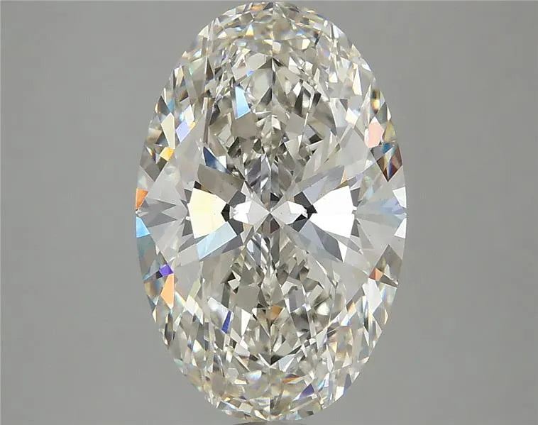 3.44 ct Oval IGI certified Loose diamond, H color | VS2 clarity
