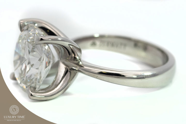 5.32CT TOTAL Cushion Brilliant Cut Diamond Ring in Platinum