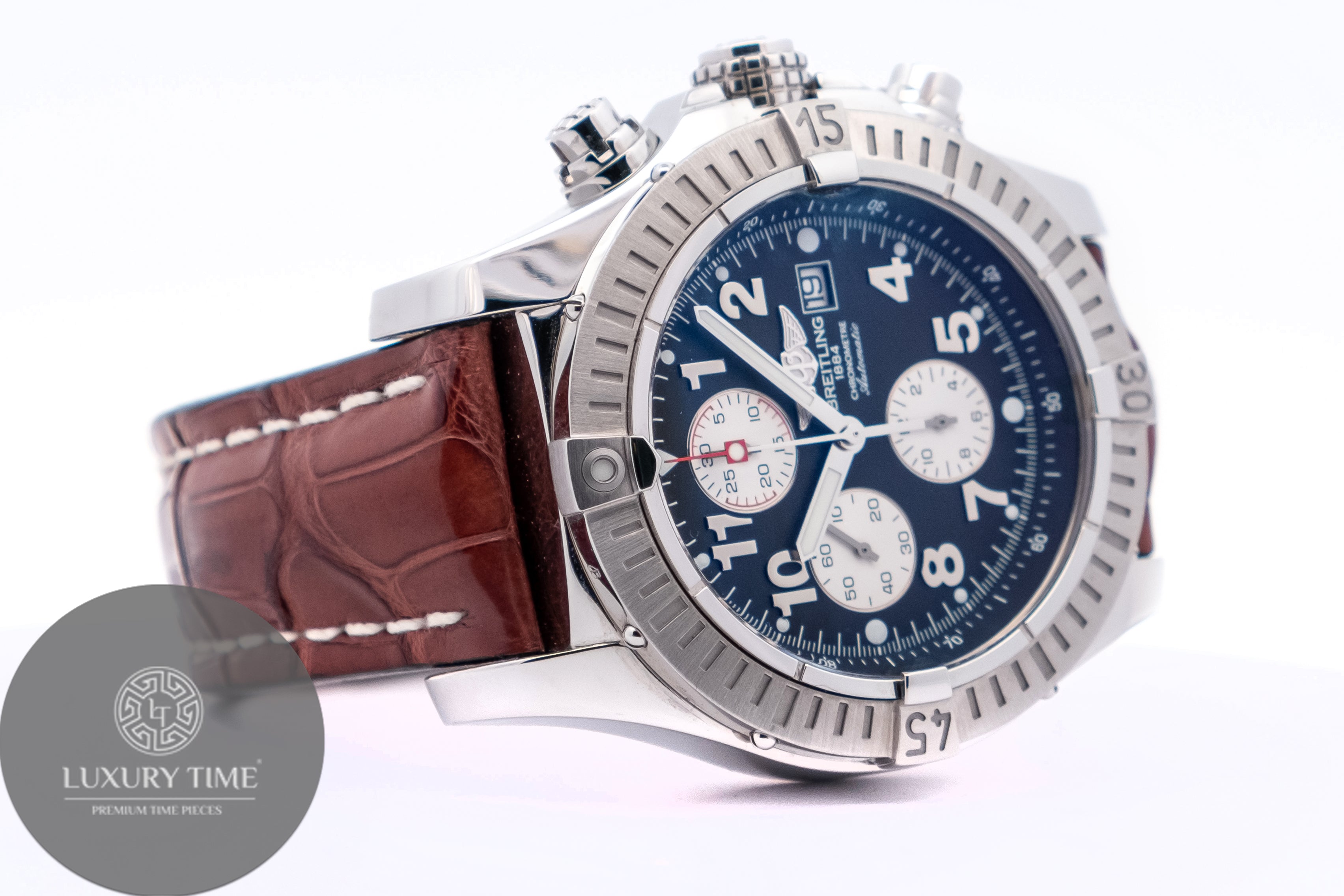 Breitling super on sale avenger leather strap