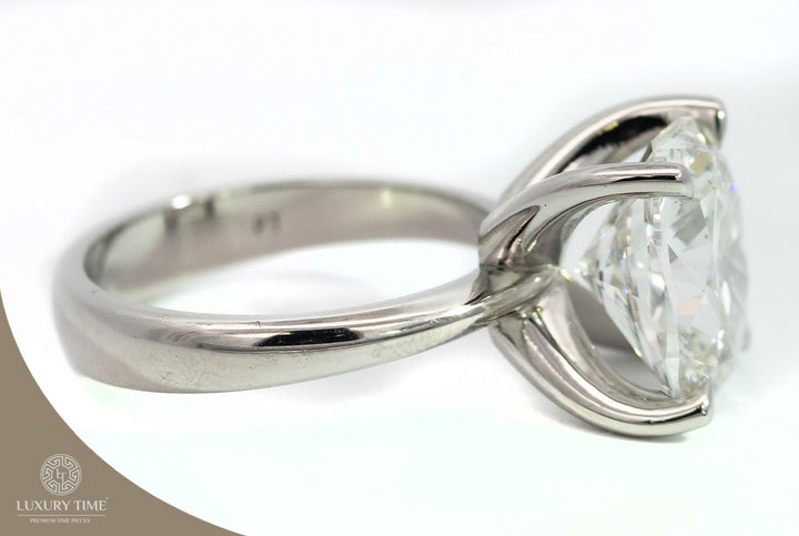 5.32CT TOTAL Cushion Brilliant Cut Diamond Ring in Platinum