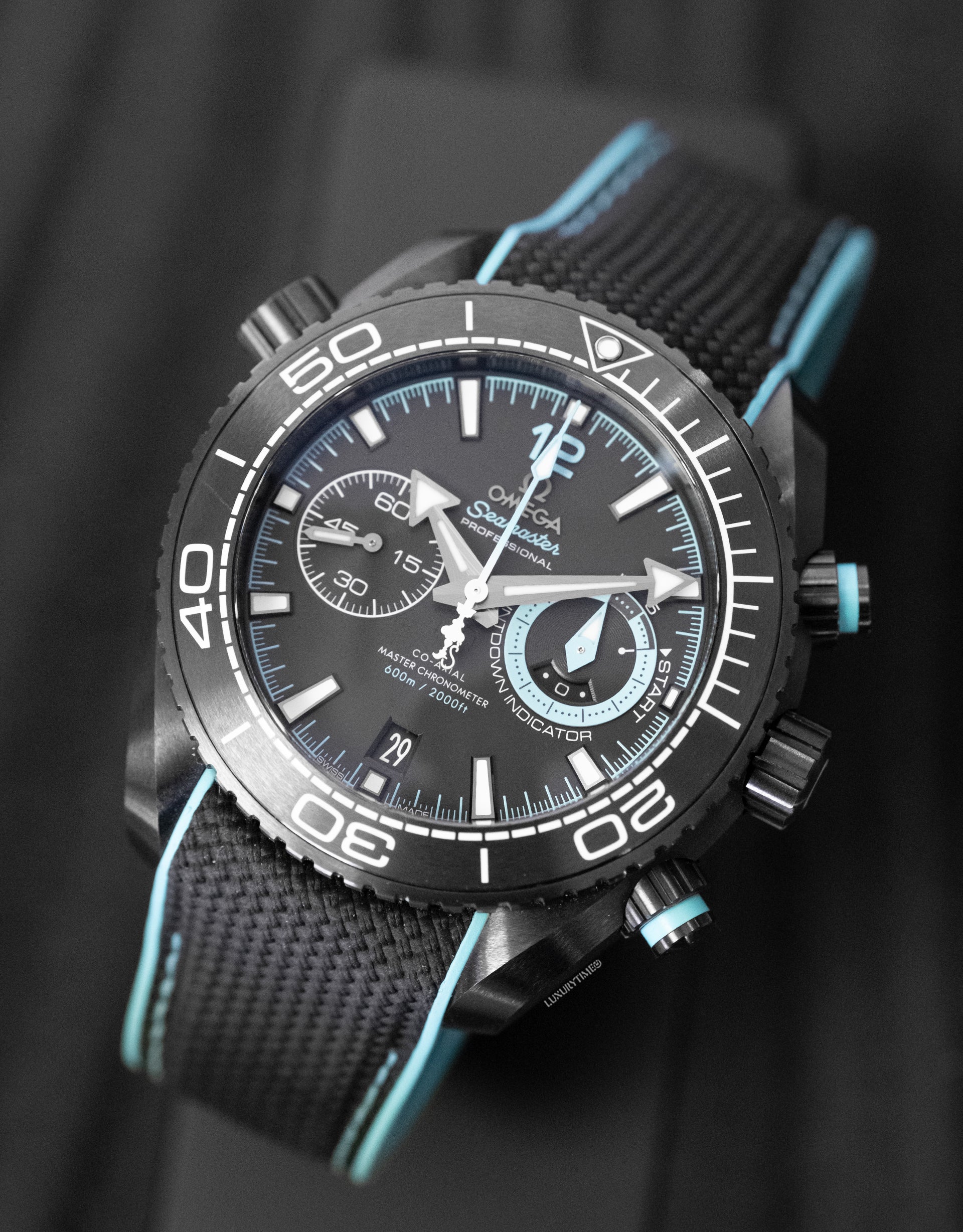Omega Planet Ocean 600m Co-Axial Master Chronometer Chronograph 45.5mm Mens Watch