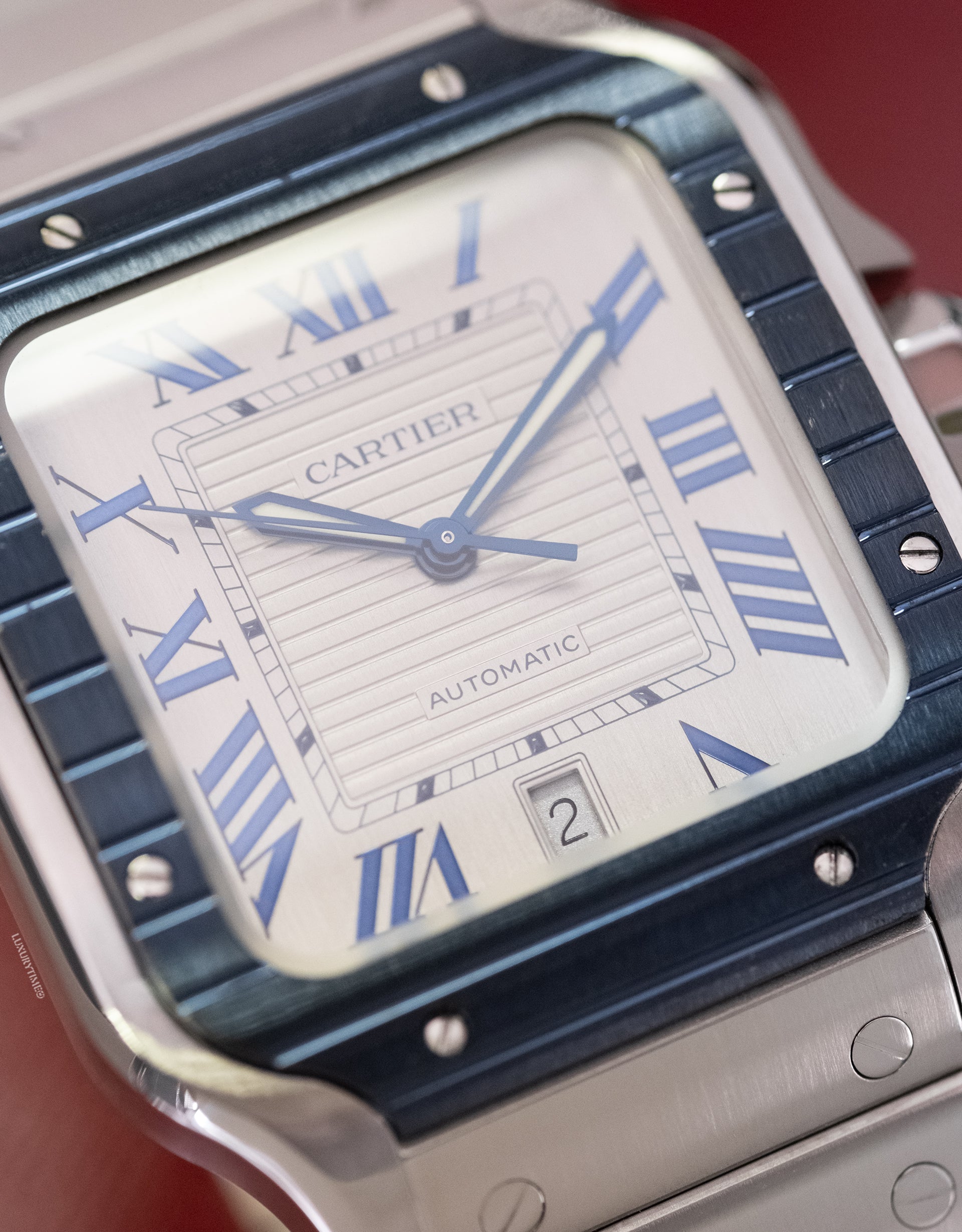 Cartier Santos De Automatic Silver Dial Men's Watch