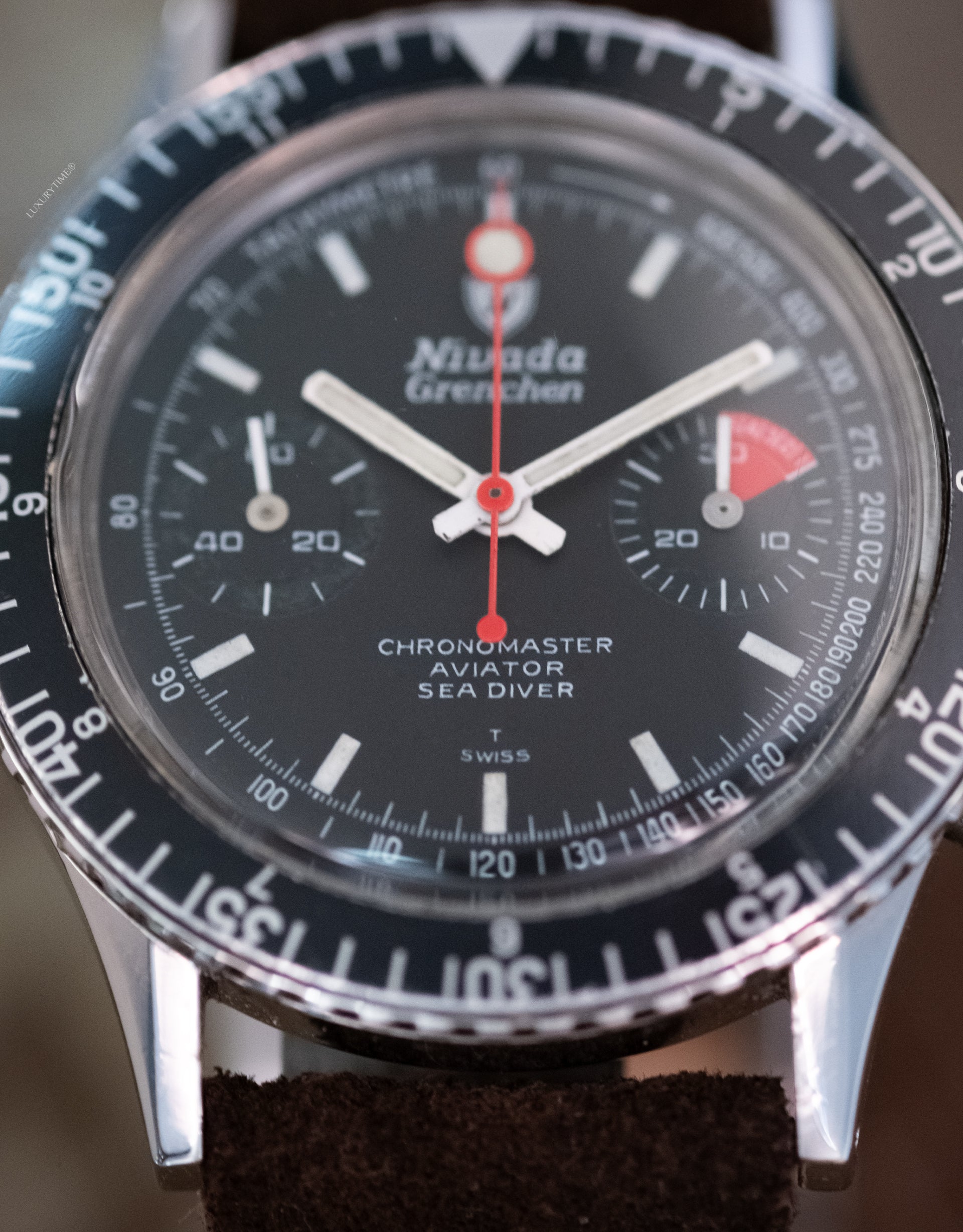 Nivada Grenchen Chronomaster Aviator Sea Diver Men's Watch