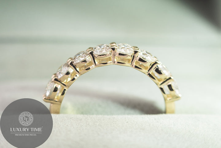 0.015CT Half Eternity Band Set In 9CT Yellow Gold