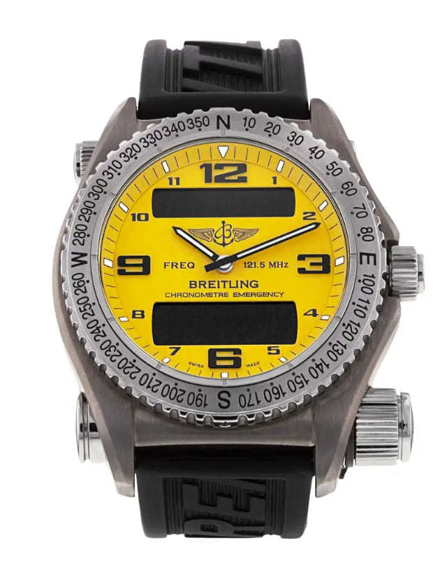 Breitling Emergency Yellow Arabic Dial  Men's Watch