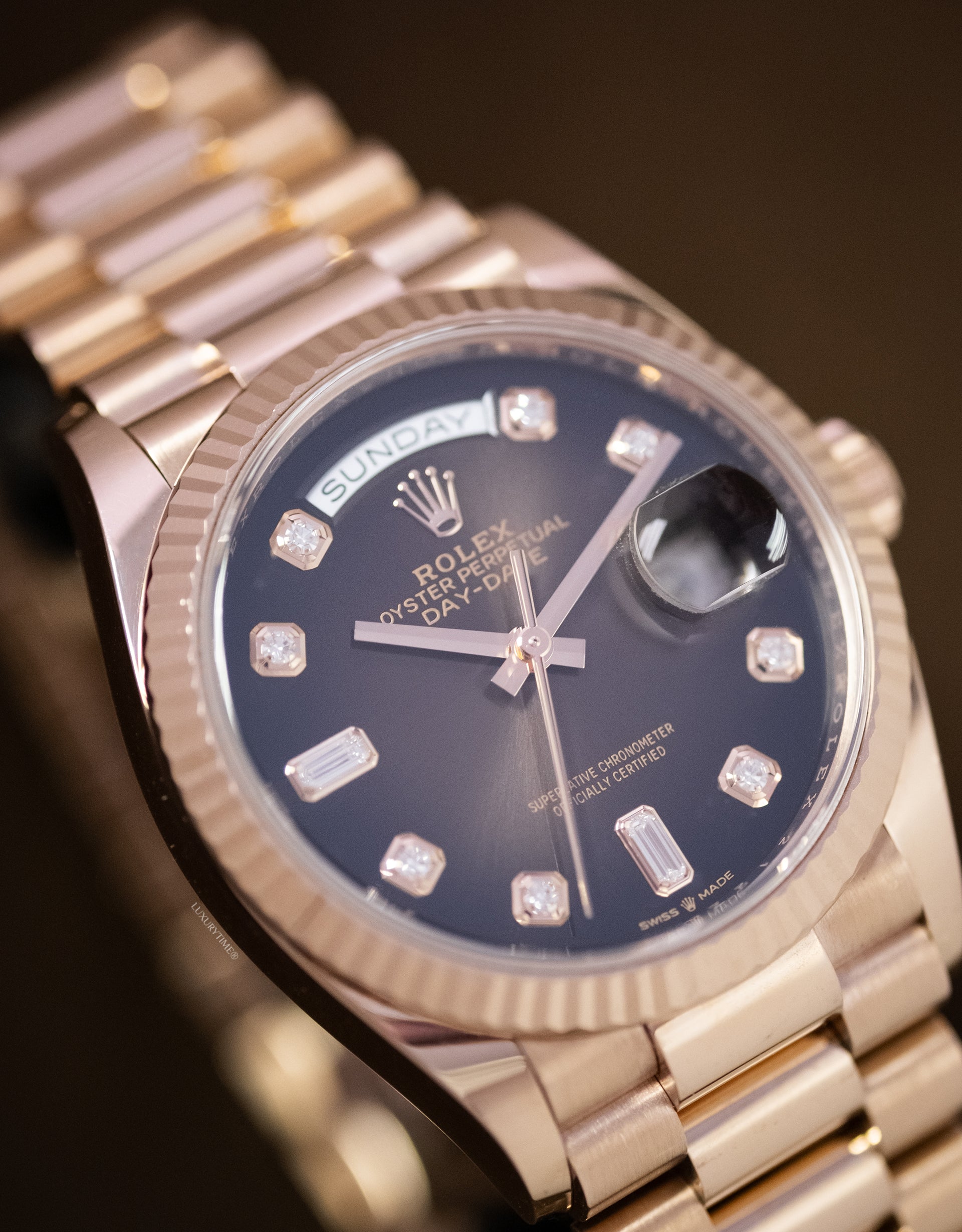 Rolex Day-Date 36mm Rose Gold Unisex Watch