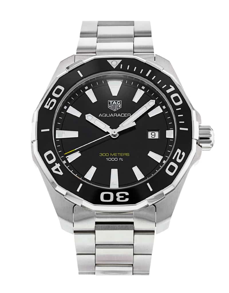 Tag Heuer Aquaracer Quartz Black Dial 43mm Steel Men's Watch