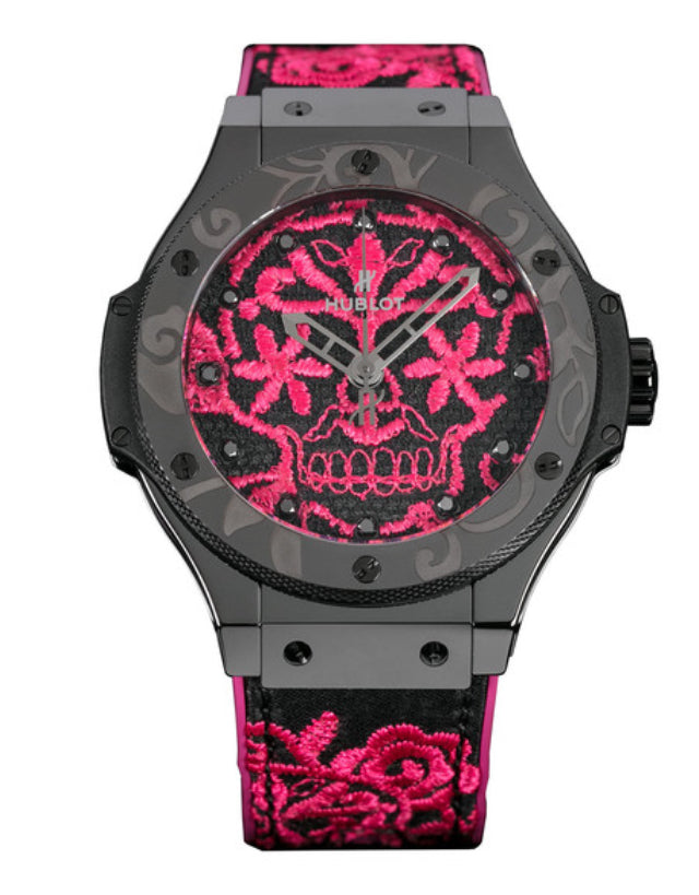 Hublot Big Bang Broderie Sugar Skull Fluo Hot Pink Unisex Watch
