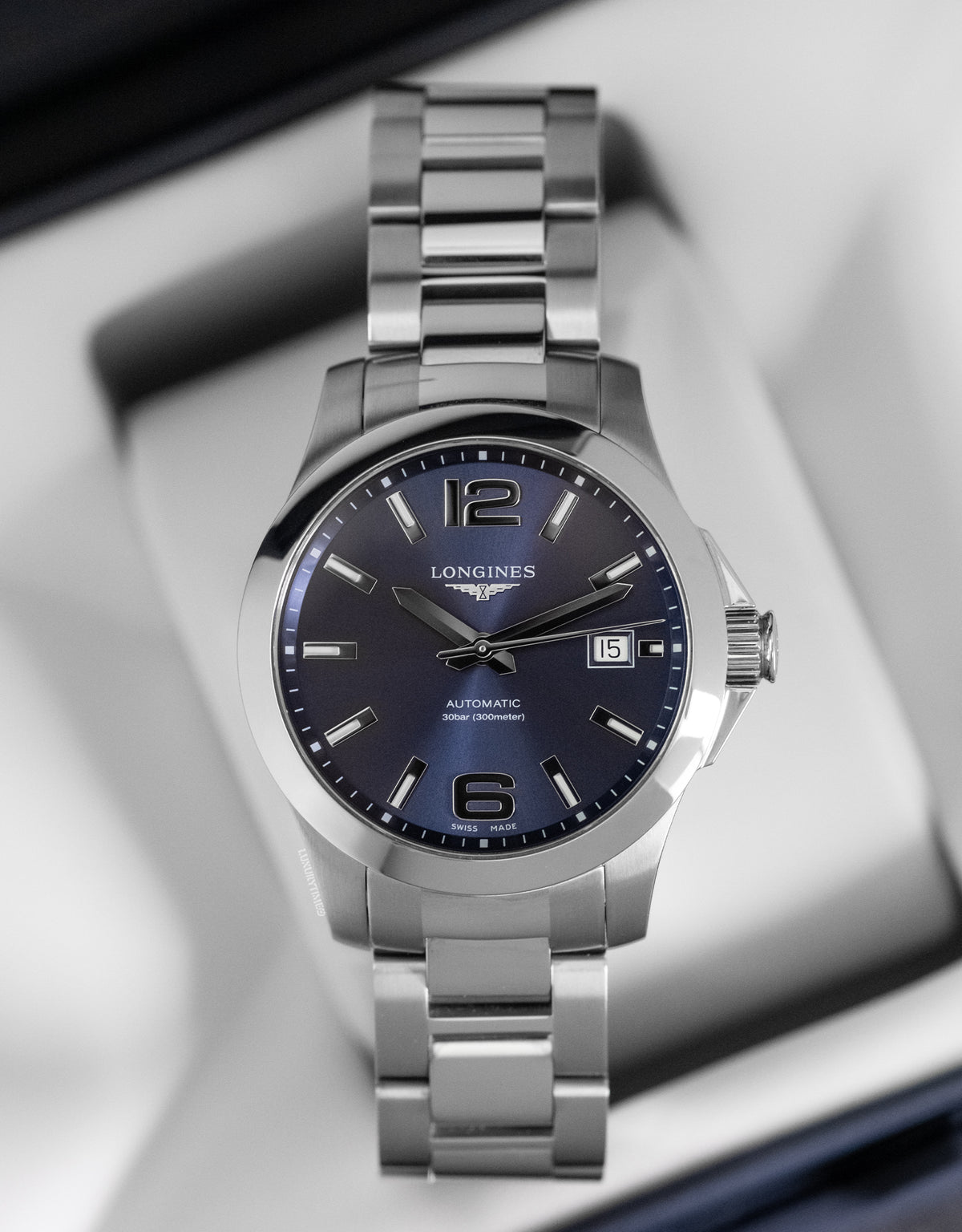 Longines Conquest Blue Dial Stainless Steel Men's Watch