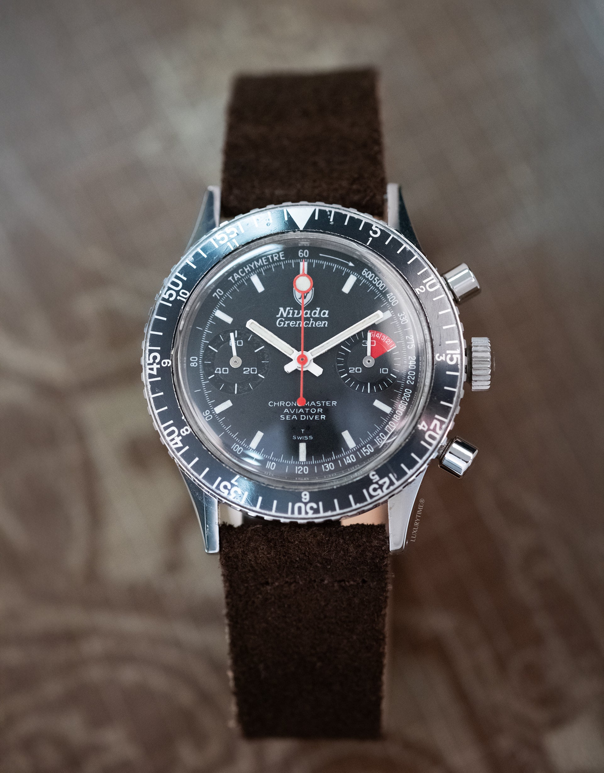 Nivada Grenchen Chronomaster Aviator Sea Diver Men's Watch