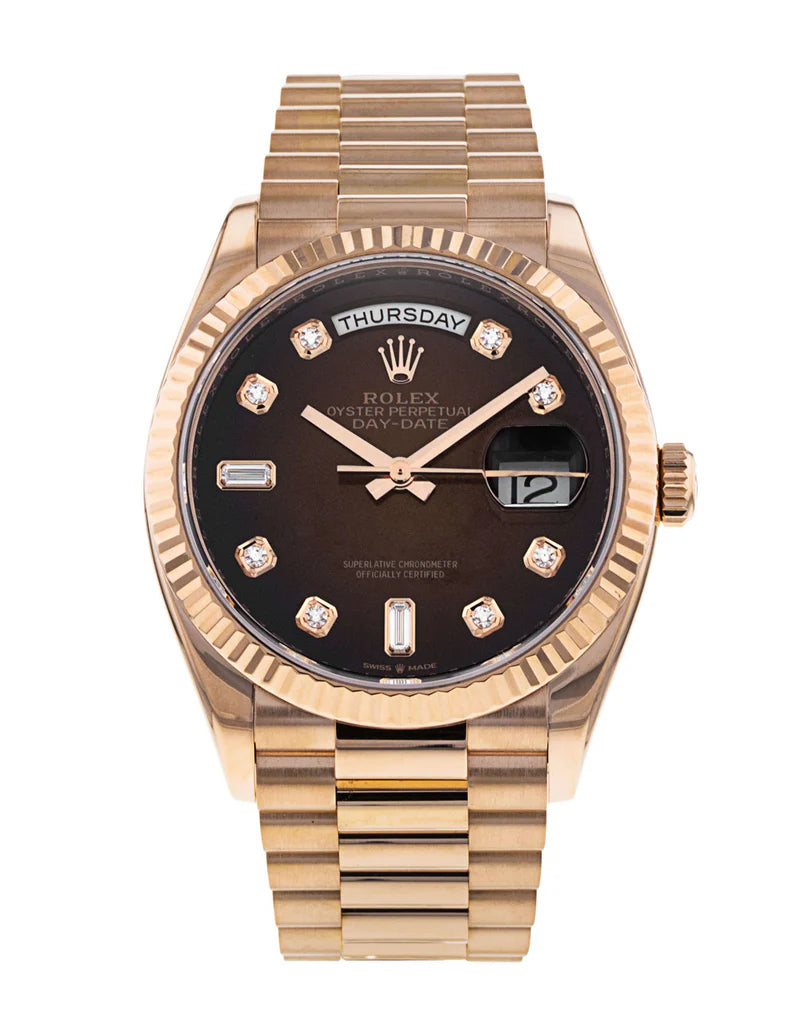 Rolex Day-Date 36mm Rose Gold Unisex Watch