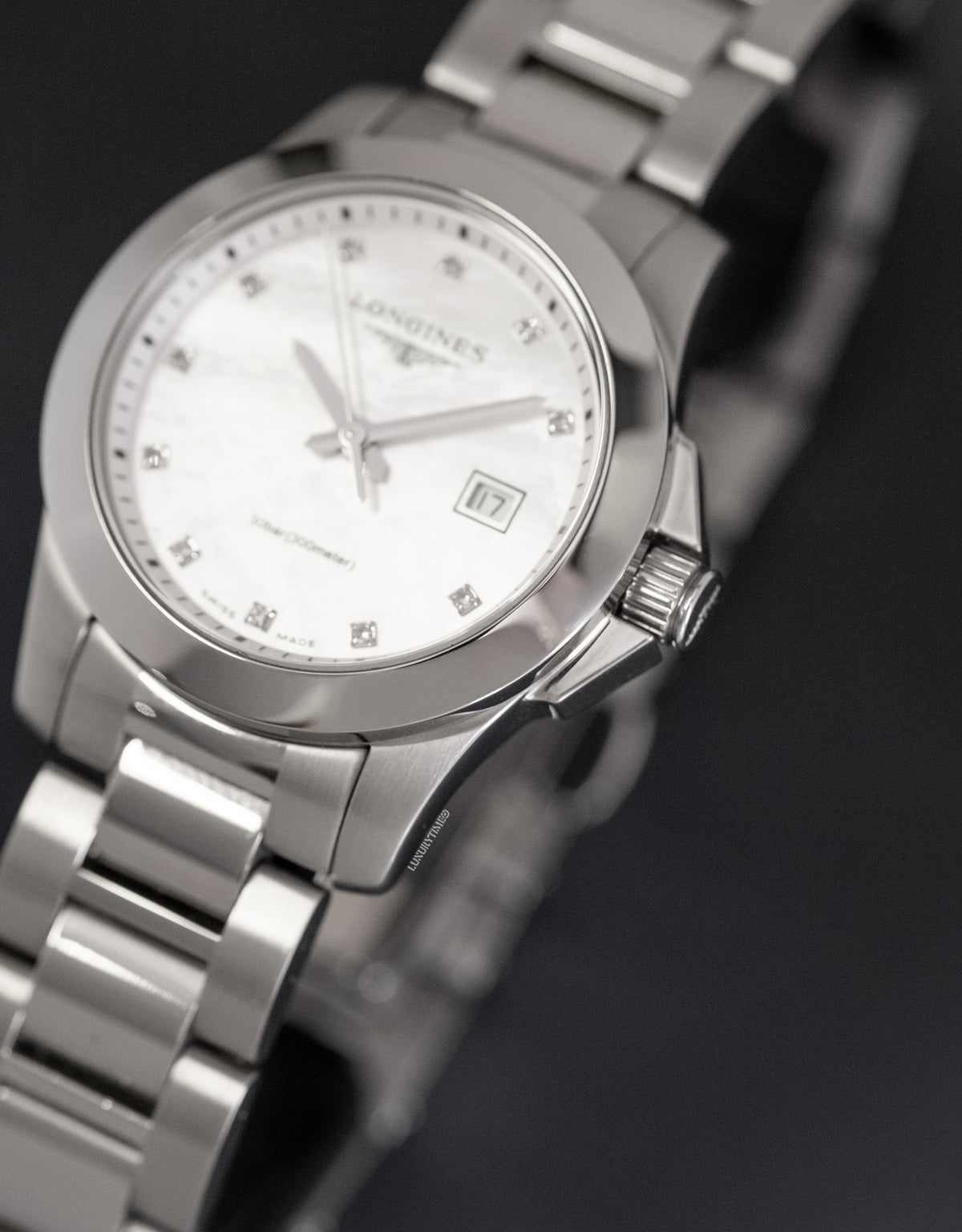 Longines Conquest Quartz White Dial Steel Ladies Watch