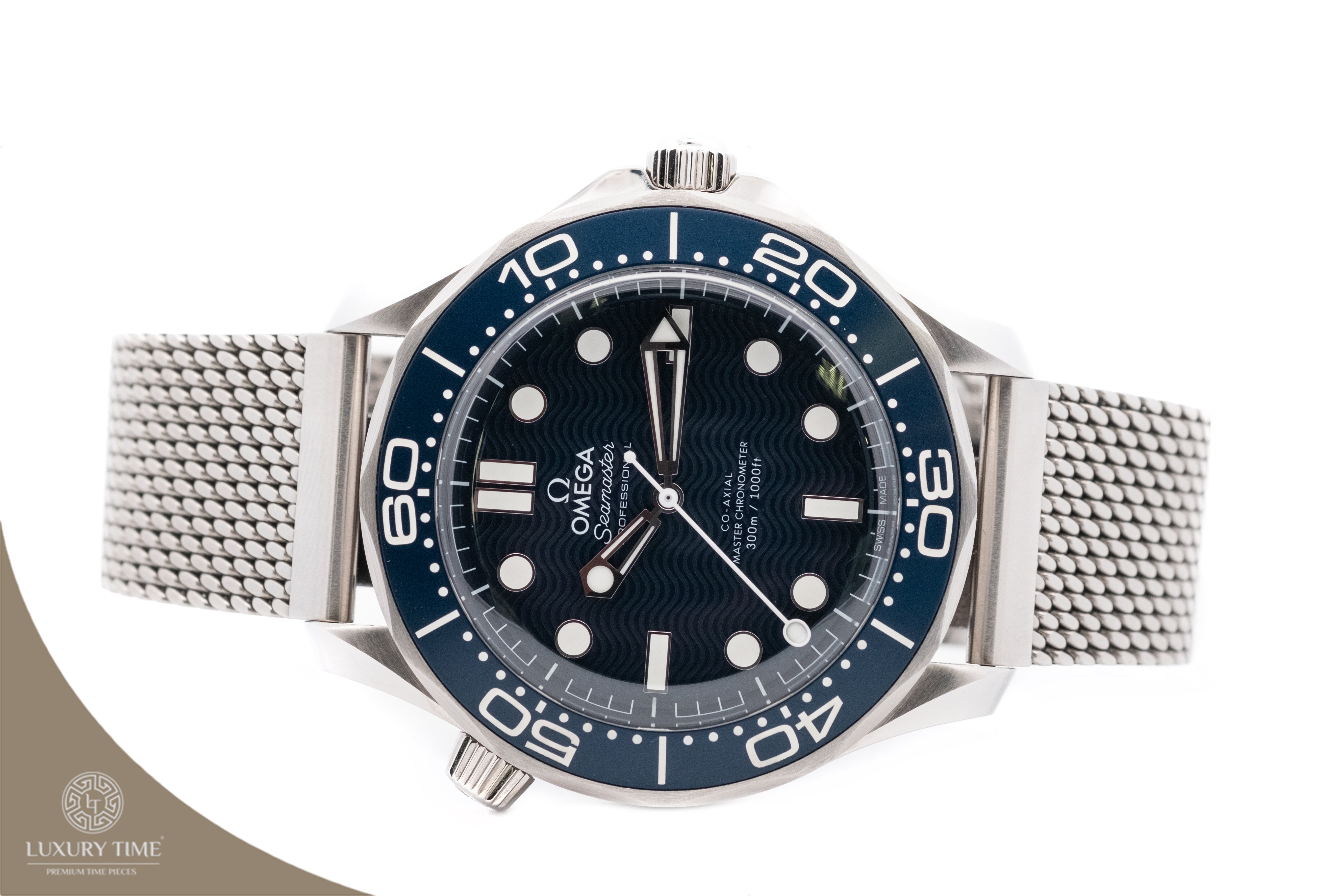 Omega Seamaster Diver 300 M James Bond 60th Edition Blue Dial Steel Men's Watch