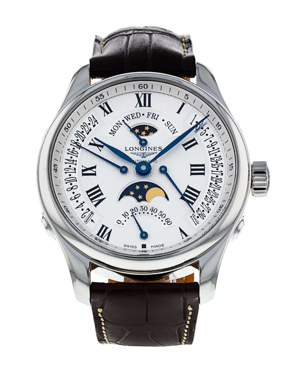 Longines Master Collection Automatic Moon Phase GMT Men's Watch