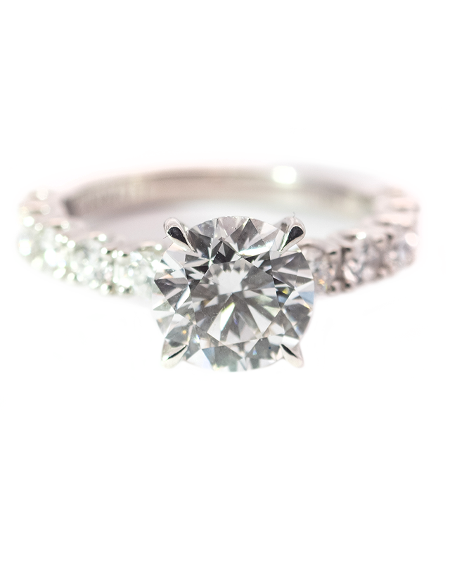 2.78CT Total Round Brilliant Cut Diamond Ring in Platinum