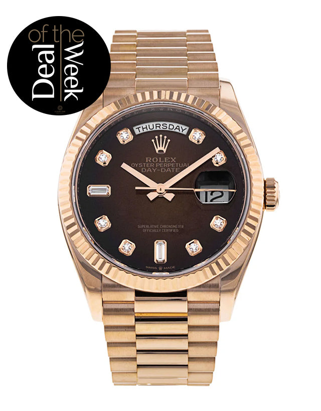 Rolex Day-Date 36mm Rose Gold Men's Watch