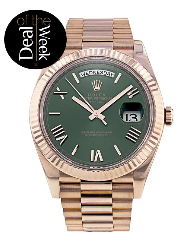 Rolex Day-Date 40mm Rose Gold Men's Watch