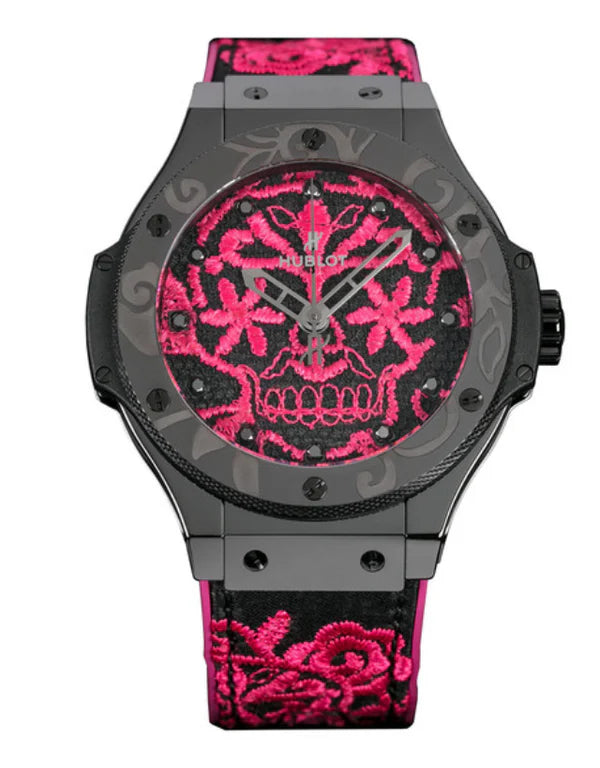 Hublot Big Bang Broderie Sugar Skull Fluo Hot Pink Unisex Watch