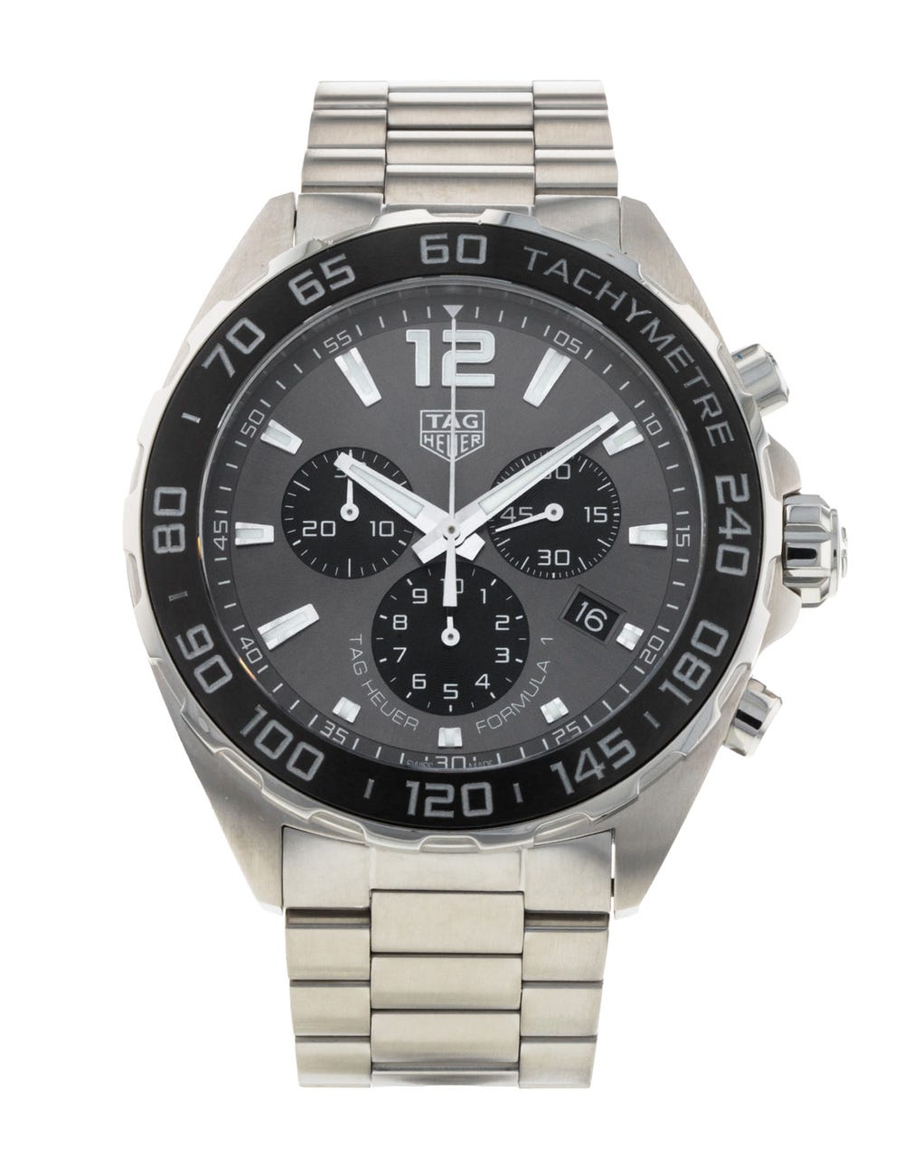 TAG Heuer Formula 1 Quartz Chronograph Grey Dial Stainless Steel Men's Watch