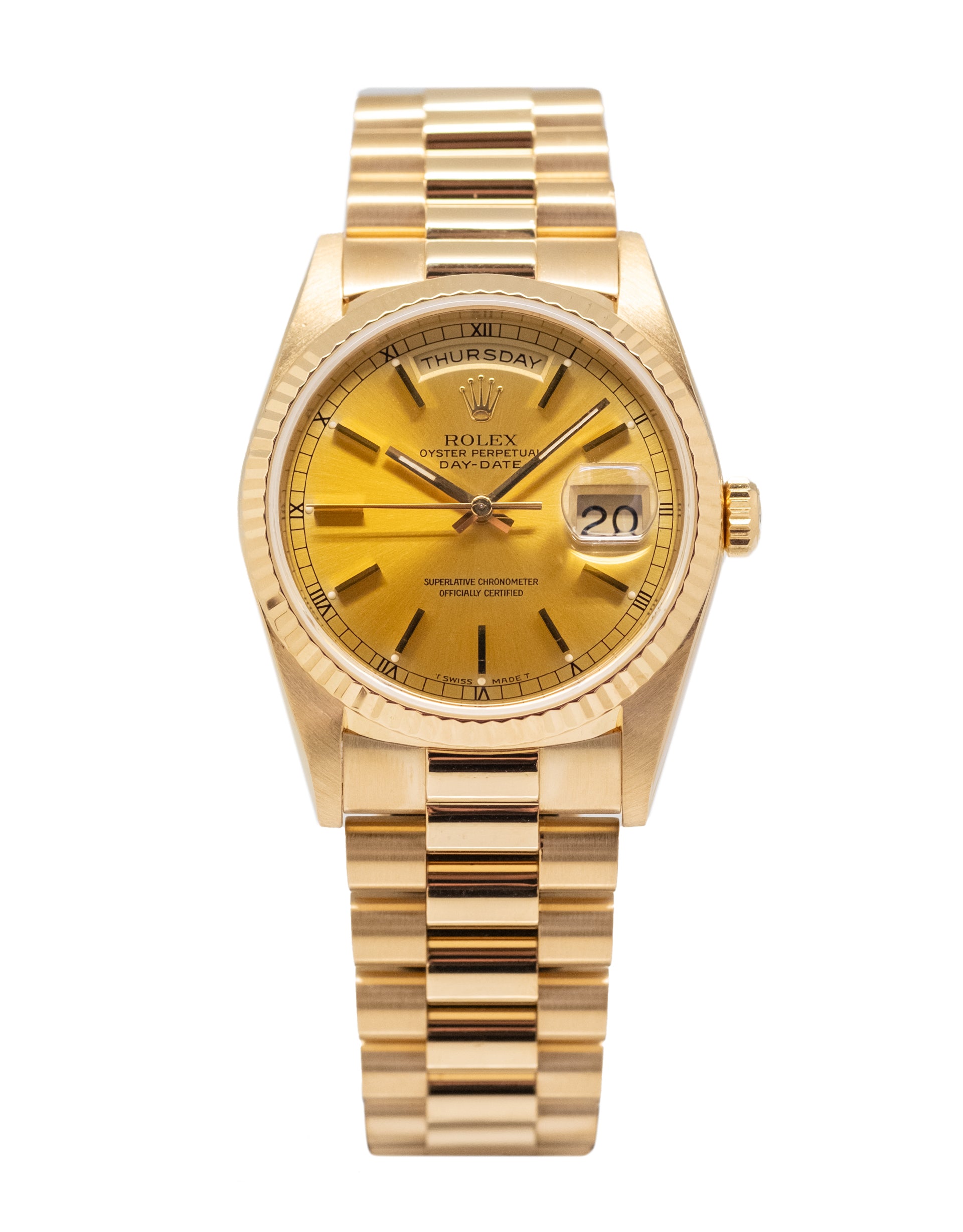 Rolex Day-Date 36 Yellow Gold Unisex Watch