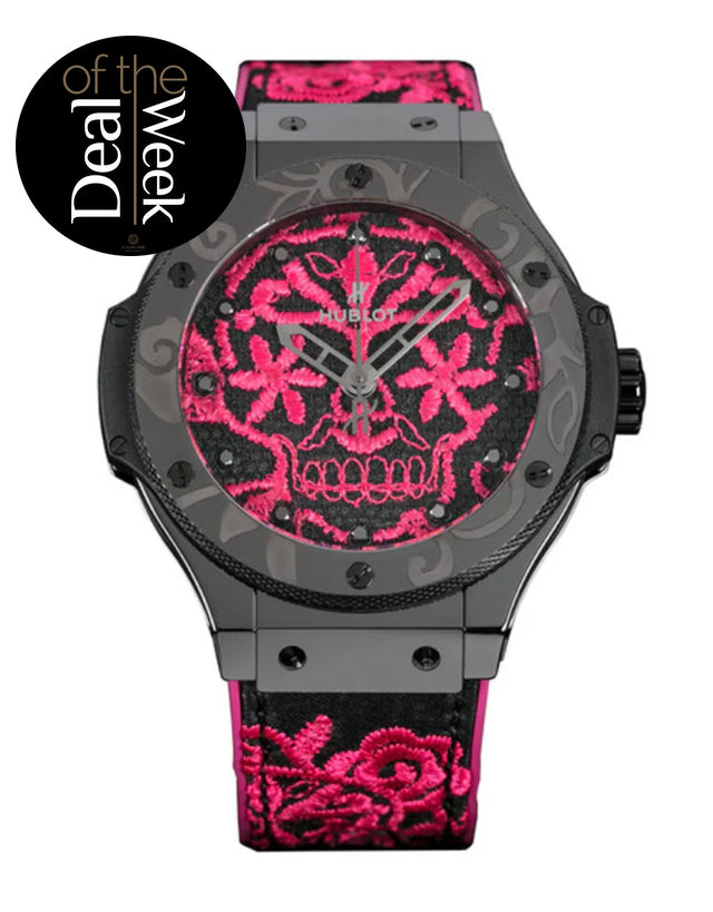 Hublot Big Bang Broderie Sugar Skull Fluo Hot Pink Unisex Watch
