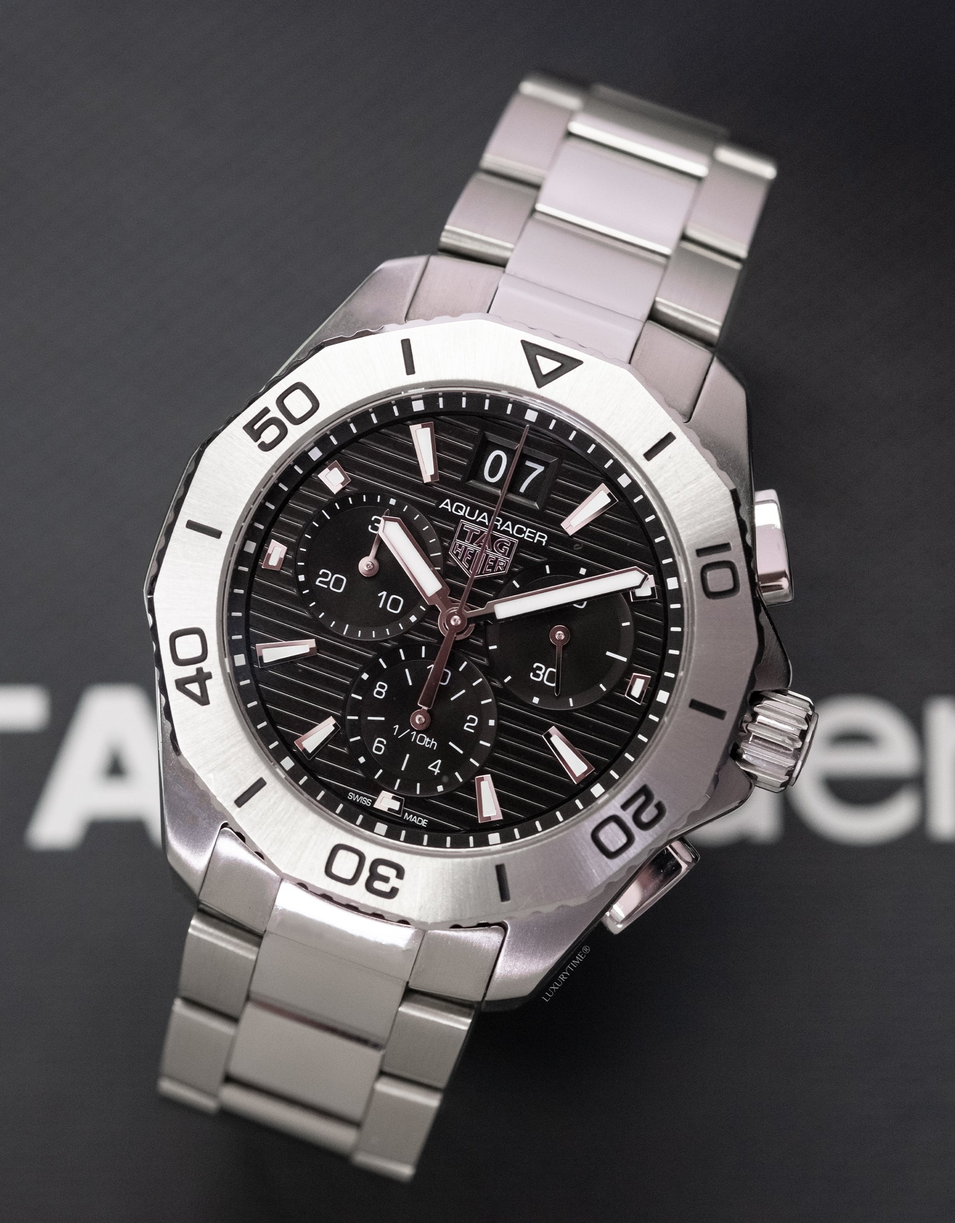 TAG Heuer Aquaracer Professional 200 Date Chronograph Black Dial Stainless Steel Men's Watch