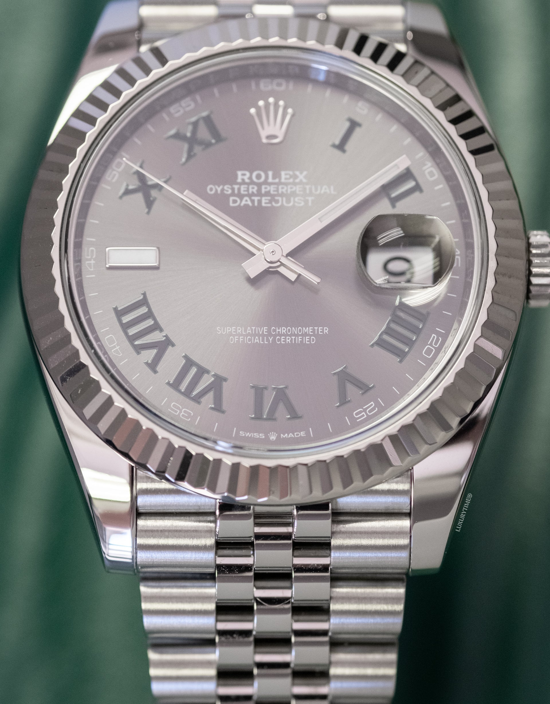 Rolex Datejust 41mm Slate Roman Numeral Men's Watch