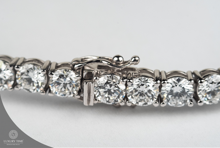 13.5CT TOTAL WEIGHT 18CT White Gold Tennis Bracelet - Lab Grown Diamonds