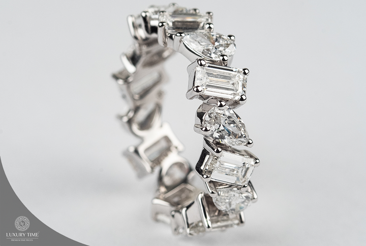 6CT Total  weight Full Eternity Band 14CT White Gold