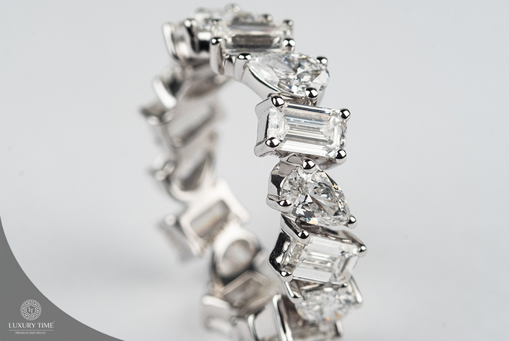 6CT Total  weight Full Eternity Band 14CT White Gold