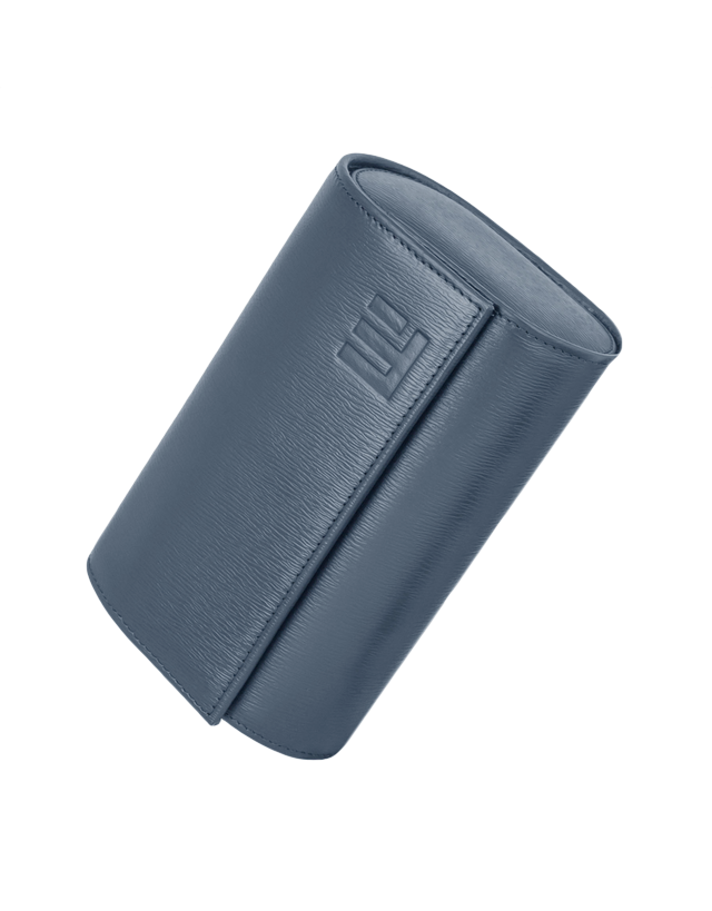 Blue Saffiano Watch Roll