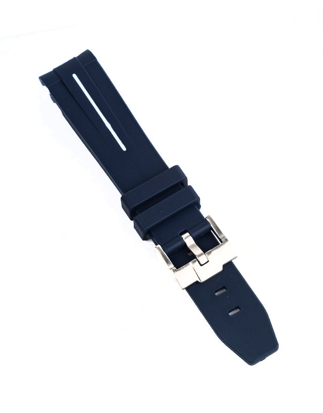 Blue and White Rubber Omega x Swatch Moonwatch Strap
