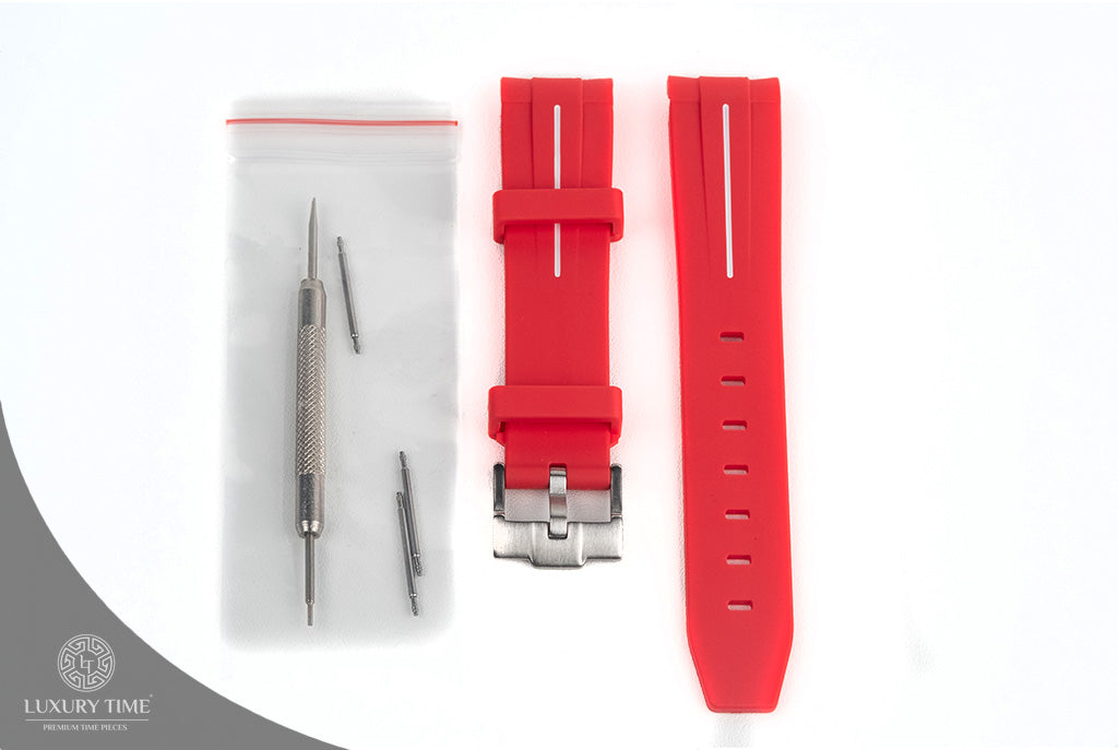 Red Rubber Omega x Swatch Moonwatch Strap