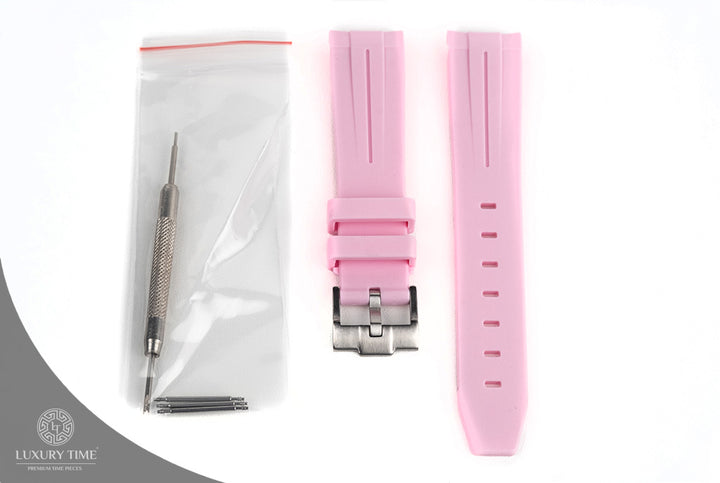 Pink Rubber Omega x Swatch Moonwatch Strap