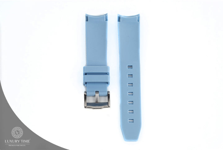 Light Blue Rubber Omega x Swatch Moonwatch Strap