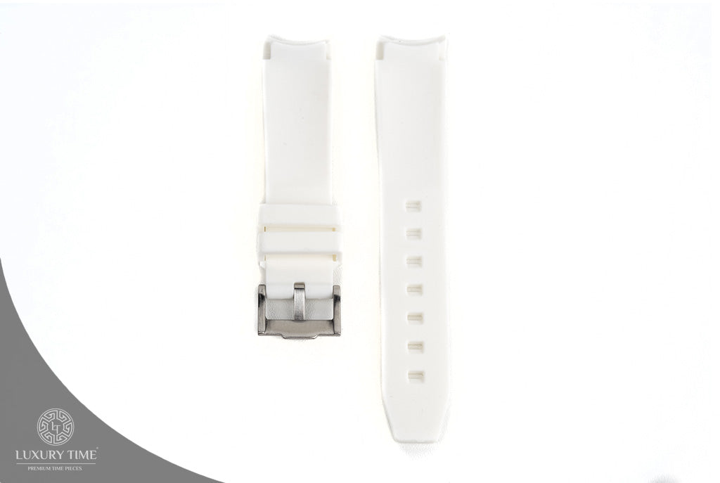 White Rubber Omega x Swatch Moonwatch Strap